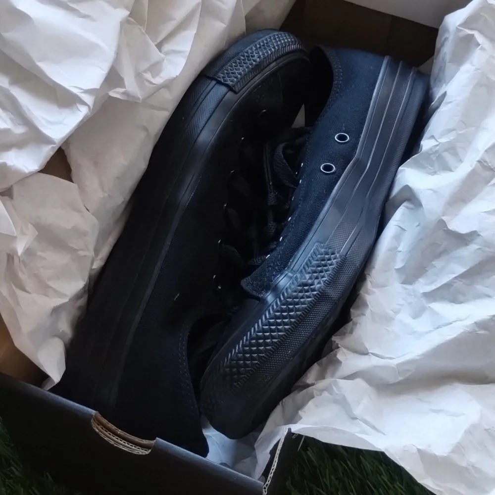 Converse All Star Chuck Taylor Black On Black Unisex M7 W9 - Picture 11 of 13